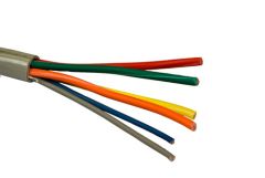 Cable, 6 Conductor, #10 AWG Org, #10 AWG Grn, #10 AWG Red #10 AWG Yel, #14 Blu, #14 Gry