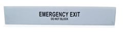 Headpad, Emergency Exit, FM45/55, White Matl w/Black Lettering