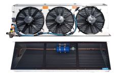 Condenser, SC3, (3) 14" Fans, 12Vdc, Black Alum Screen, Sealed Connector