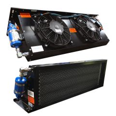 Condenser, SMC2S, (2) 10" Fans, Micro Channel, 12Vdc, Black Screen, Std Install