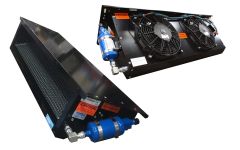 Condenser, SMC2LP, (2) 10" Fans, Micro Channel, 12Vdc, Black Screen, Std Install