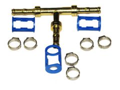 Fitting, Clip-Lok, Tee, #8 x #8 x #8 Hose