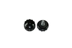 Knob, Fluted Plastc, 7/8 Dia, 10-32 x 1/2 Thd