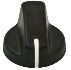 Knob, Black, ABS, Wht Pointer, .250  Spring Index Position 1